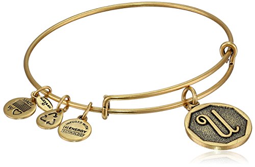 アレックスアンドアニ アメリカ アクセサリー ブランド かわいい Alex and Ani Rafaelian Gold-Tone Initial "U" Expandable Wire Bangle Bracelet, 2.5"アレックスアンドアニ アメリカ アクセサリー ブランド かわいい｜angelica