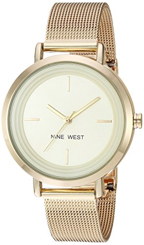腕時計 ナインウェスト レディース Nine West Women NW/2146CHGP Gold-Tone Mesh Bracelet Watch腕時計 ナインウェスト レディース