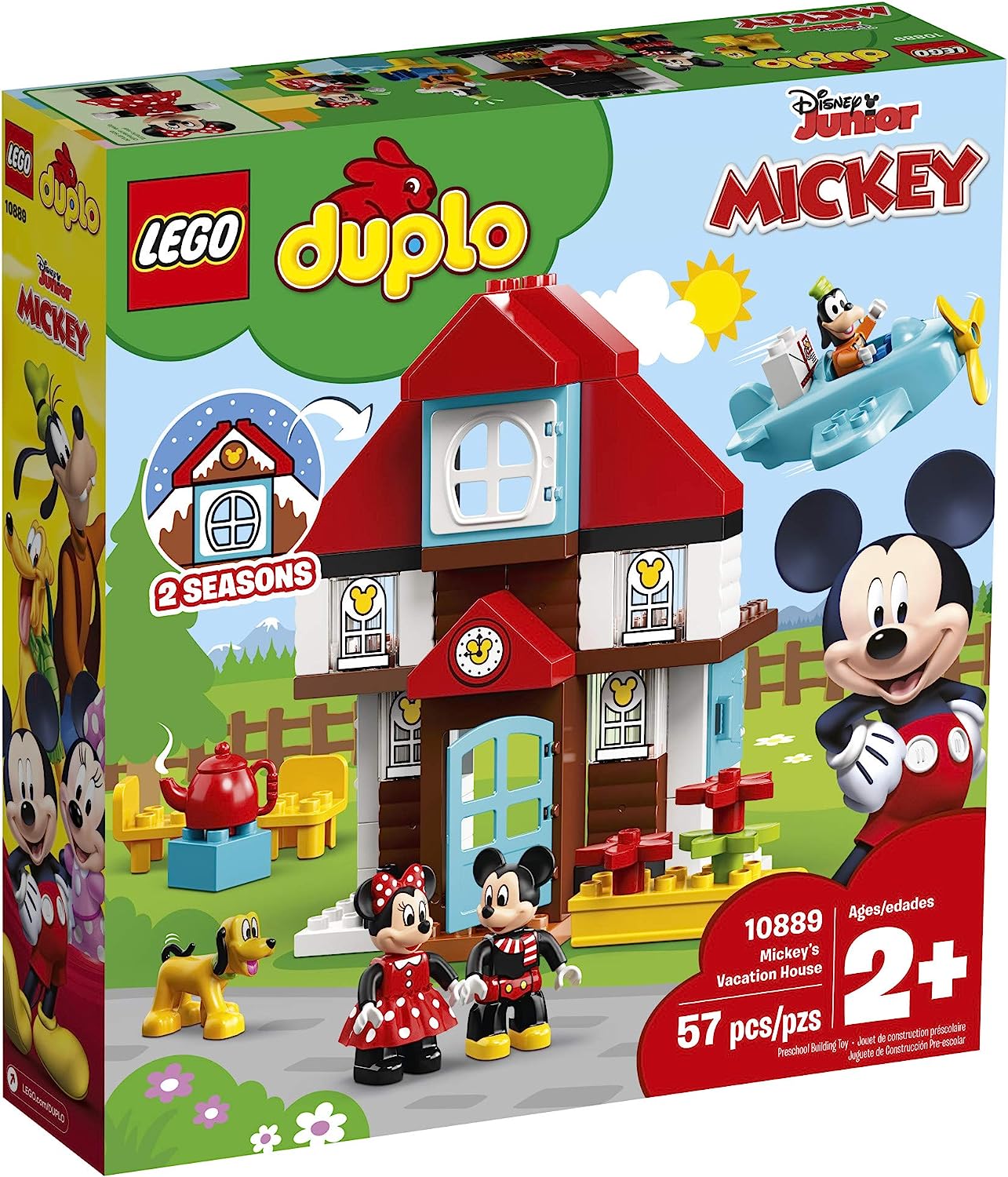 楽天市場 送料無料 レゴ デュプロ 108 ディズニー ミッキーとミニーのホリデーハウス 57ピース Lego Duplo 大きめブロック プルート グーフィー ミッキーマウス ミニーマウス Angelica