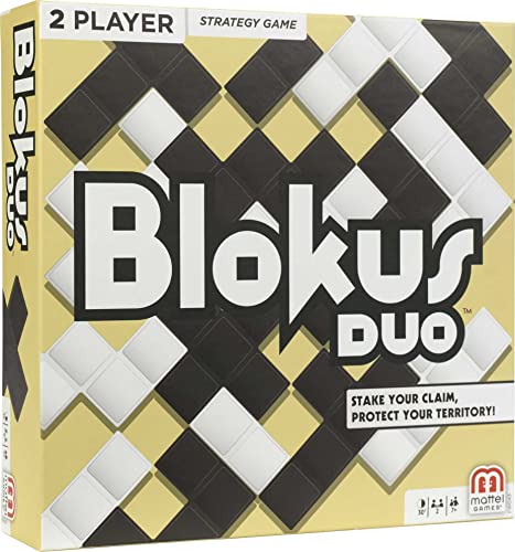 ゲーム盤力くらべ 英語 亜米利加 外国で力くらべ Mattel Games Blokus Duo 2-Player Strategy Board Game, Family Game for Kids \u0026 Adults with Black and White Piecesゲーム盤力くらべ 英語 亜米利加 外国で力くらべ