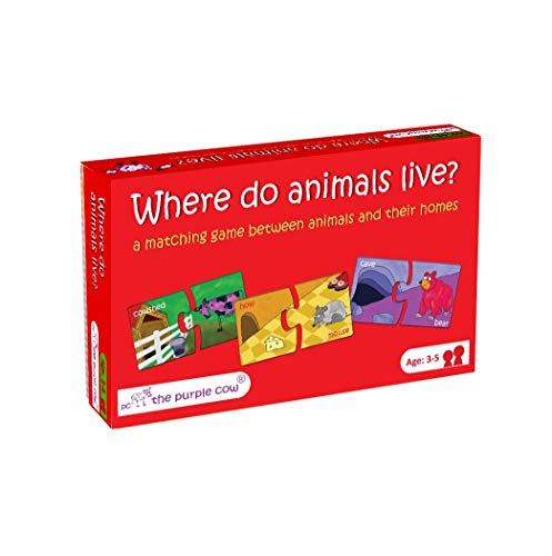ゲーム盤競り合い 英語 亜米利加 外国で競り合い The Purple Cow - Where Do Animals Live - 2 Puzzlepiece - Teach Your Kids About Animals \u0026 Their Homes - Matching Puzzle for Kids - Fun \u0026 Educational Game - Perfect Birthday Prゲーム盤競り合い 英語 亜米利加 外国で競り合い