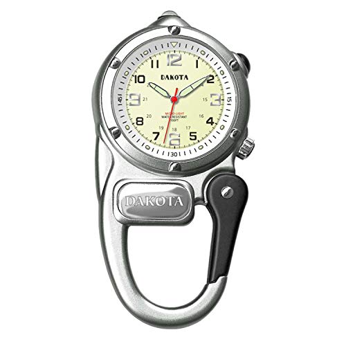 腕時計 ダコタ カラビナウォッチ クリップ時計 Dakota Mini Clip Microlight, Flashlight and Watch, Outdoor Gifts for Men and Women, Use for Fishing Hunting, and More, LED Flashlight, Clip on Watch腕時計 ダコタ カラビナウォッチ クリップ時計|angelica