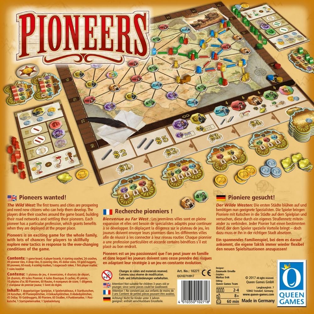 流行に ボードゲーム 英語 アメリカ 海外ゲーム Queen Games Pioneers Board Gameボードゲーム 英語 アメリカ 海外ゲーム 好評 Azurpiscines68 Fr