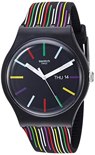 腕時計 スウォッチ レディース 送料無料 Swatch I Love Your Folk Quartz Silicone Strap Black Casual Watch Model Suob729 腕時計 スウォッチ レディース Painfreepainrelief Com