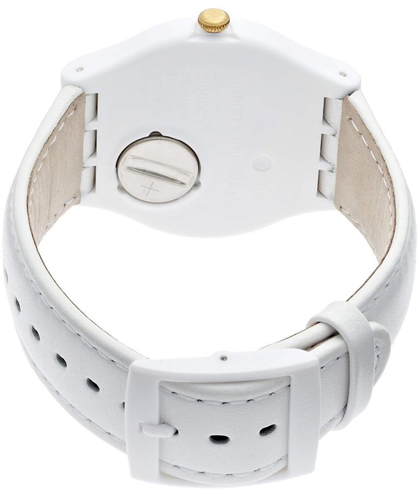 上質で快適 腕時計 スウォッチ レディース Swatch White Character White Dial White Leather Strap Unisex Watch Suow703腕時計 スウォッチ レディース 公式 Neostudio Ge