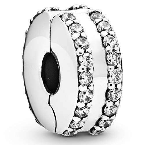 パンドラ ブレスレット チャーム アクセサリー ブランド PANDORA Double Lined Pav? Clip Charm - Compatible Moments Bracelets - Jewelry for Women - Gift for Women in Your Life - Made with Sterling Silvパンドラ ブレスレット チャーム アクセサリー ブランド｜angelica 14,432円