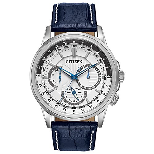 腕時計 シチズン 逆輸入 海外モデル 海外限定 BU2020-02A Citizen Men's Eco-Drive Calendrier Classic Watch in Stainless Steel with Navy Leather Strap, White Dial (Model: BU2020-02A)腕時計 シチズン 逆輸入 海外モデル 海外限定 BU2020-02A｜angelica