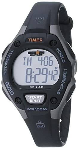 腕時計 タイメックス レディース T5E961 Timex Unisex T5E961 Ironman Classic 30 Mid-Size Black/Gray Resin Strap Watch腕時計 タイメックス レディース T5E961