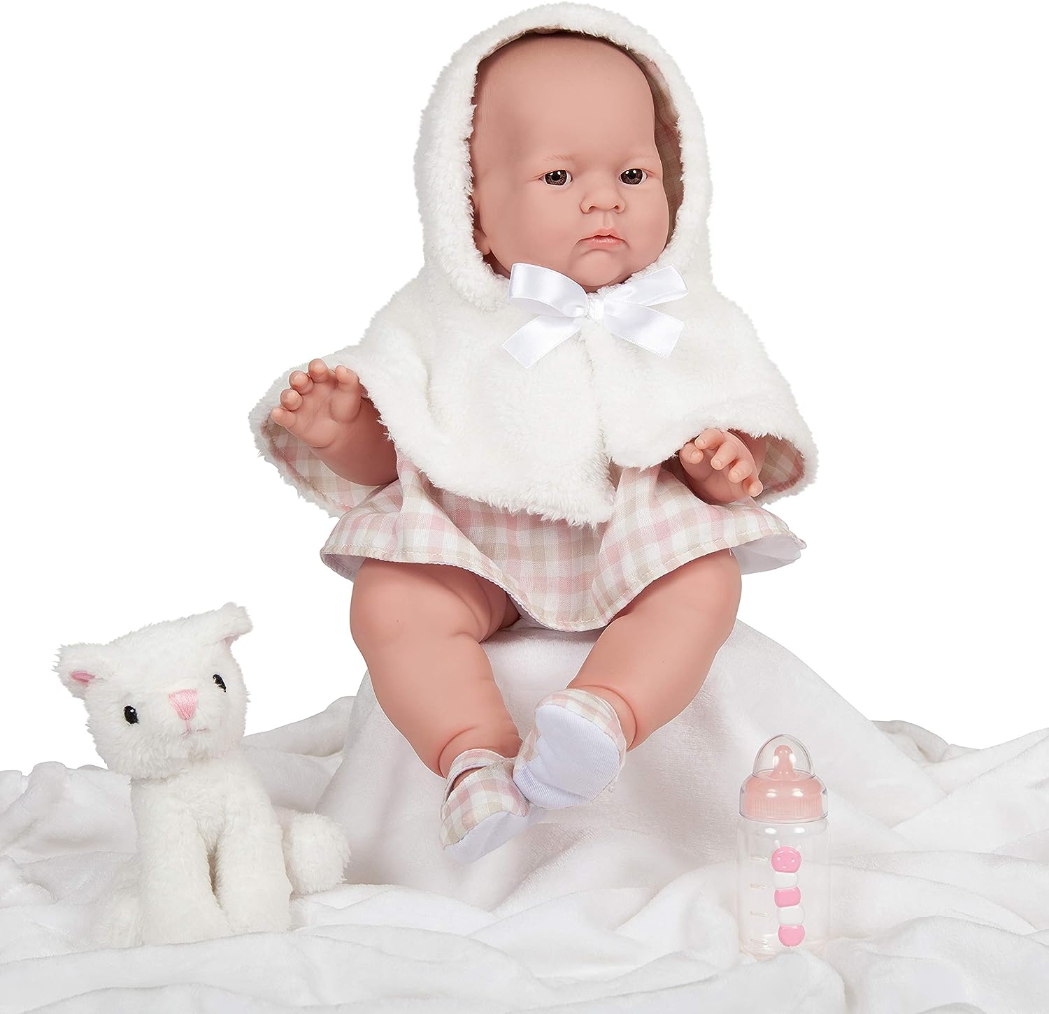 送料無料 Jcトイズ Jc Toys リアルな女の赤ちゃん 人形 18インチ 腕と脚が動く フード付きオーバーコート おそろいのソフトシューズ ぬいぐるみ 哺乳瓶 Prescriptionpillsonline Is