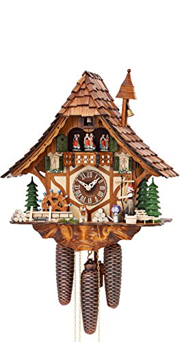 カッコー時辰儀 室内装飾 飾りつけ時辰儀 外国でひな形 亜米利加 ISDD Cuckoo Clock Black Forest house with moving girl and mill wheel KA 3727/8 EXカッコー時辰儀 室内装飾 飾りつけ時辰儀 外国でひな形 亜米利加