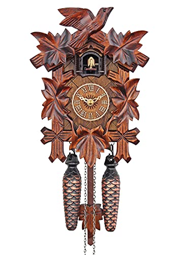 カッコー時辰儀 室内装飾 飾りつけ時辰儀 外国でひな形 亜米利加 HerrZeit by Adolf Herr Quartz Cuckoo Clock - The Traditional Vine Leaves AH 40/1 QMカッコー時辰儀 室内装飾 飾りつけ時辰儀 外国でひな形 亜米利加