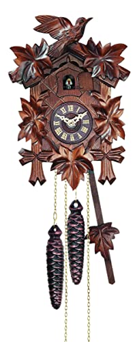 カッコー時辰儀 室内装飾 飾りつけ時辰儀 外国で模範例 亜米利加 Engstler Quartz Cuckoo Clock 5-Leaves, Bird, Size: 8 inch, EN 522 Qカッコー時辰儀 室内装飾 飾りつけ時辰儀 外国で模範例 亜米利加