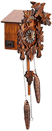 カッコー時辰儀 室内装飾 飾りつけ時辰儀 外国でひな形 亜米利加 River City Clocks 12 Melody Quartz Cuckoo Clock with Five Leaves and Birdカッコー時辰儀 室内装飾 飾りつけ時辰儀 外国でひな形 亜米利加