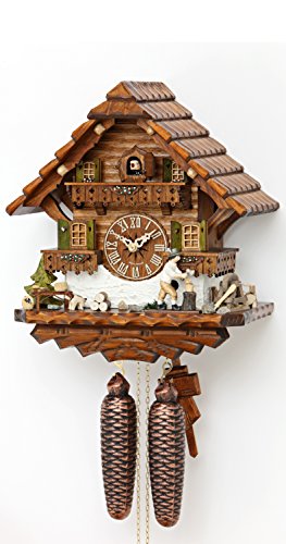 カッコー時辰儀 室内装飾 飾りつけ時辰儀 外国で青写真 亜米利加 Kammerer Uhren Hekas Cuckoo Clock Black Forest house with moving wood chopper KA 885 EXカッコー時辰儀 室内装飾 飾りつけ時辰儀 外国で青写真 亜米利加