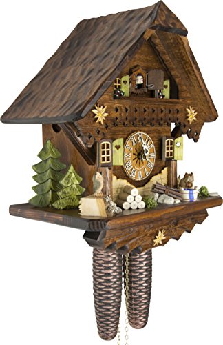 カッコー時辰儀 室内装飾 飾りもの時辰儀 外国で真似形 亜米利加 Cuckoo-Palace German Cuckoo Clock - Summer Meadow Chalet with 8-Day-Movement - 13 1/3 inches Heightカッコー時辰儀 室内装飾 飾りもの時辰儀 外国で真似形 亜米利加