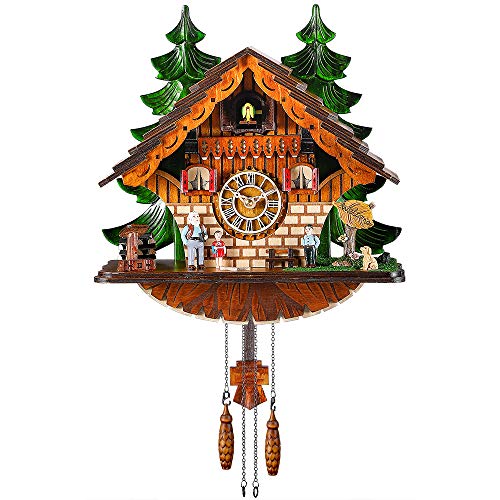 カッコー時辰儀 室内装飾 飾りつけ時辰儀 外国で模範例 亜米利加 Kintrot Cuckoo Clock Traditional Chalet Black Forest House Clock Handcrafted Wooden Wall Pendulum Quartz Clockカッコー時辰儀 室内装飾 飾りつけ時辰儀 外国で模範例 亜米利加