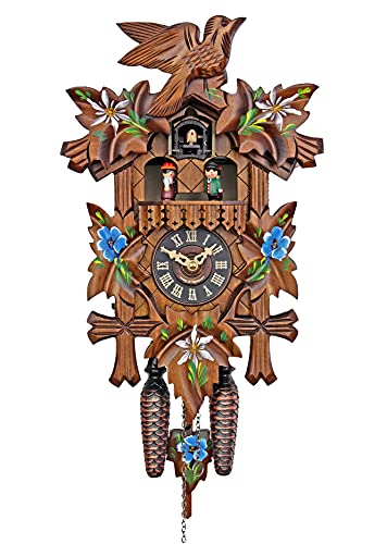 カッコー時辰儀 室内装飾 飾りつけ時辰儀 外国でひな形 亜米利加 Engstler Quartz Cuckoo Clock - Alpine Flowers AH 532/10 QMTカッコー時辰儀 室内装飾 飾りつけ時辰儀 外国でひな形 亜米利加