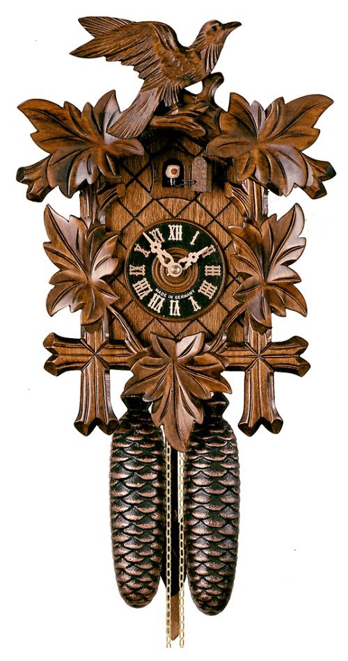カッコー時辰儀 室内装飾 飾りつけ時辰儀 外国でひな形 亜米利加 German Black Forest Cuckoo Clock with Five Leaf One Bird 13\