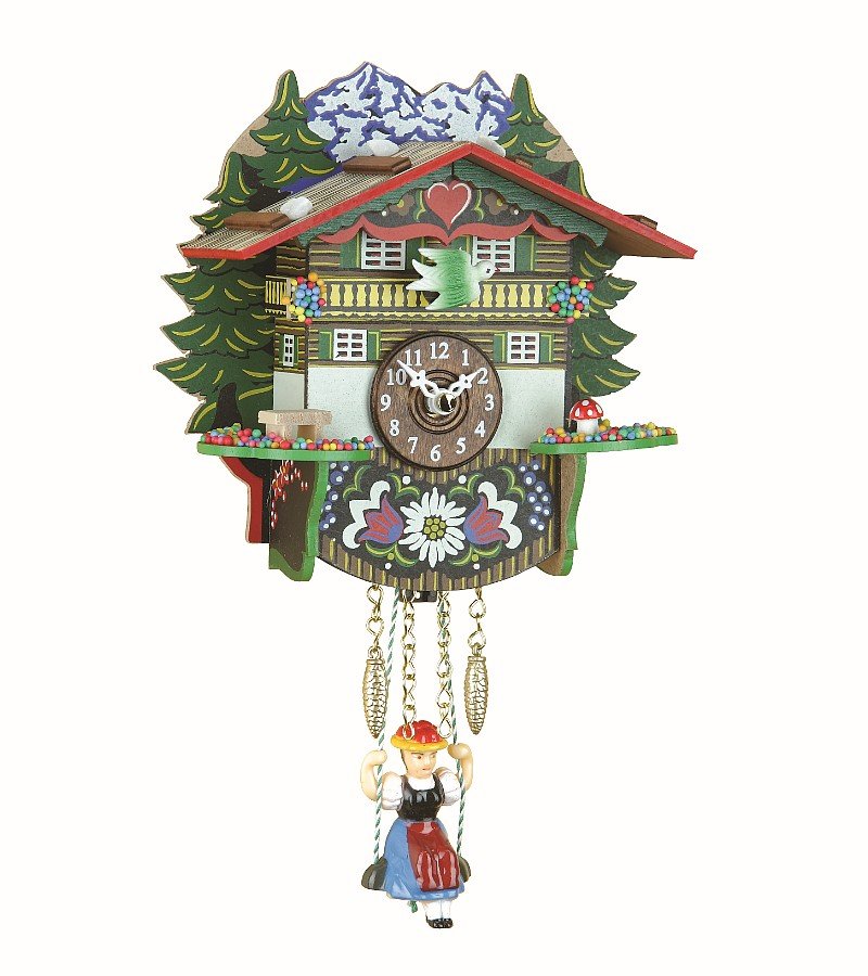 カッコー時計 インテリア 壁掛け時計 海外モデル アメリカ Trenkle Kuckulino Black Forest Clock Swiss House with Quartz Movement and Cuckoo Chime TU 2024 SQカッコー時計 インテリア 壁掛け時計 海外モデル アメリカ|angelica
