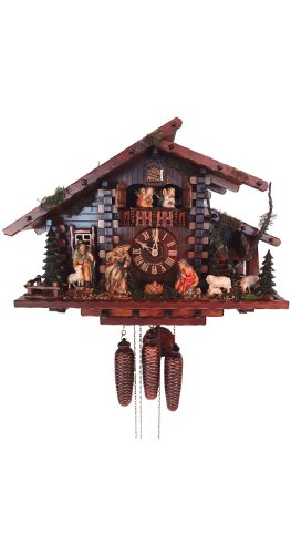 カッコー時辰儀 室内装飾 飾りつけ時辰儀 外国でひな形 亜米利加 August Schwer Cuckoo Clock Christmas Clockカッコー時辰儀 室内装飾 飾りつけ時辰儀 外国でひな形 亜米利加