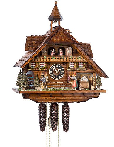 カッコー時辰儀 室内装飾 飾りつけ時辰儀 外国でひな形 亜米利加 German Cuckoo Clock 8-Day-Movement Chalet-Style 22.00 inch - Authentic Black Forest Cuckoo Clock by H?nesカッコー時辰儀 室内装飾 飾りつけ時辰儀 外国でひな形 亜米利加