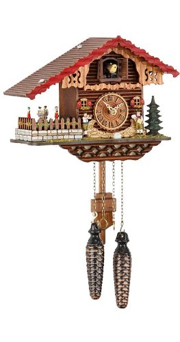 カッコー時計 インテリア 壁掛け時計 海外モデル アメリカ Trenkle Quartz Cuckoo Clock Swiss House with Music, Turning Dancers TU 457 QMTカッコー時計 インテリア 壁掛け時計 海外モデル アメリカ｜angelica