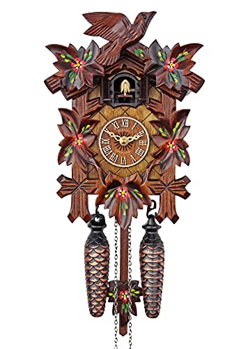 カッコー時辰儀 室内装飾 飾りもの時辰儀 外国で真似形 亜米利加 HerrZeit by Adolf Herr Quartz Cuckoo Clock - Spring Flowers AH 40/6 QMカッコー時辰儀 室内装飾 飾りもの時辰儀 外国で真似形 亜米利加