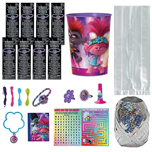 正規品 Bags Toys Kits Bracelet Tattoos Guests 8 For Supplies Favor Party Super Tour World Trolls City 送料無料 Party ドリームワークス 映画 アニメ アメリカ直輸入 トロールズ And ドリームワークス 映画 アニメ アメリカ直輸入 Ribbonトロールズ