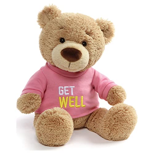 ガンド GUND ぬいぐるみ 即物的 お世話 GUND Get Well T-Shirt Message Teddy Bear Stuffed Animal Plush, Pink, 12.5\"ガンド GUND ぬいぐるみ 即物的 お世話"