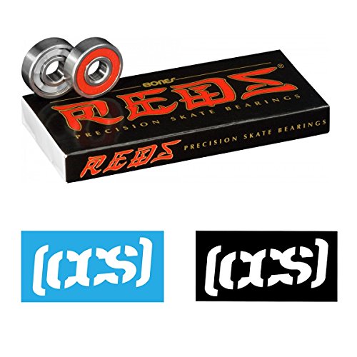 ベアリング スケボー スケートボード 海外モデル 直輸入 Bones Reds Skateboard Longboard Bearings (8 Packs W Extras) (Reds W CCS Skateboard Tool CCS Stickers)ベアリング スケボー スケートボード 海外モデル 直輸入