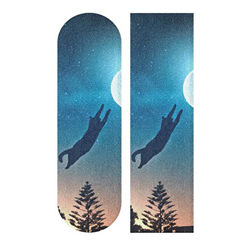 【楽天市場】デッキテープ グリップテープ スケボー スケートボード 海外モデル Auskid Funny Cat Moon