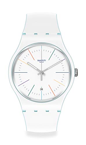 独創的 腕時計 スウォッチ レディース Swatch Essentials Swiss Quartz Silicone Strap White Casual Watch Model Suos404 腕時計 スウォッチ レディース Angelica 再再販 Neostudio Ge