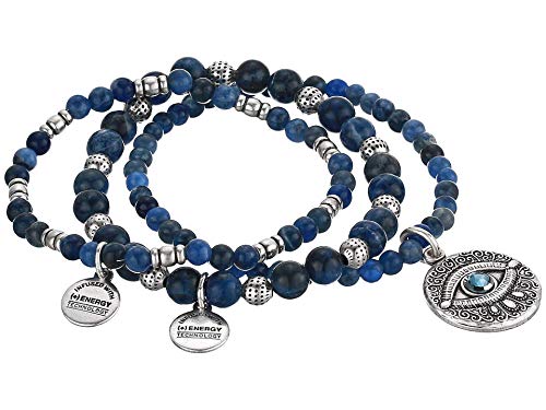 アレックスアンドアニ アメリカ アクセサリー ブランド かわいい Alex and Ani Evil Eye Set of 3 Stretch Bracelet Silver One Size (A19STHOL22RS)アレックスアンドアニ アメリカ アクセサリー ブランド かわいい｜angelica