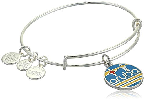 アレックスアンドアニ アメリカ アクセサリー ブランド かわいい Alex And Ani Replenishment 19 Women's Aruba II Charm Bangle, Shiny Silverアレックスアンドアニ アメリカ アクセサリー ブランド かわいい｜angelica