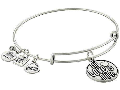 アレックスアンドアニ アメリカ アクセサリー ブランド かわいい Alex and Ani Women's Charity by Design My Love is Alive Charm Bangle Rafaelian Silver Finish Braceletアレックスアンドアニ アメリカ アクセサリー ブランド かわいい|angelica