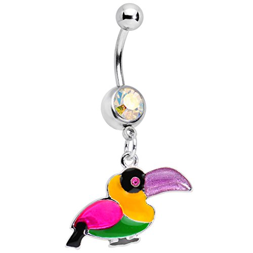 ボディキャンディー ボディピアス アメリカ 日本未発売 ウォレット Body Candy Stainless Steel Aurora Accent Tropical Parrot Dangle Belly Ringボディキャンディー ボディピアス アメリカ 日本未発売 ウォレット｜angelica