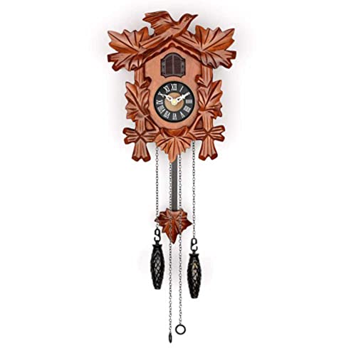 カッコー時計 インテリア 壁掛け時計 海外モデル アメリカ Small Cuсkoo Cloсk with Hand Carved Birds, Weights and Swinging Pendulum (Cherry)カッコー時計 インテリア 壁掛け時計 海外モデル アメリカ|angelica