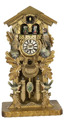 カッコー時辰儀 室内装飾 飾りつけ時辰儀 外国で青写真 亜米利加 Trenkle Quartz Cuckoo Clock with Music, Turning Dancers TU 386/2 QMT HZZGカッコー時辰儀 室内装飾 飾りつけ時辰儀 外国で青写真 亜米利加