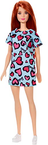 バービー バービーあやつり人形 ファッショニスタ Barbie Doll, Red Hair, Wearing Yellow and Purple Heart-Print Dress and Platform Sneakers, for 3 to 7 Year Oldsバービー バービーあやつり人形 ファッショニスタ
