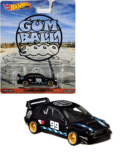 ホットウィール マテル ミニカー ホットウイール Hot Wheels Gum Ball Booo Premium Sabaru Impreza WRX, Blackホットウィール マテル ミニカー ホットウイール