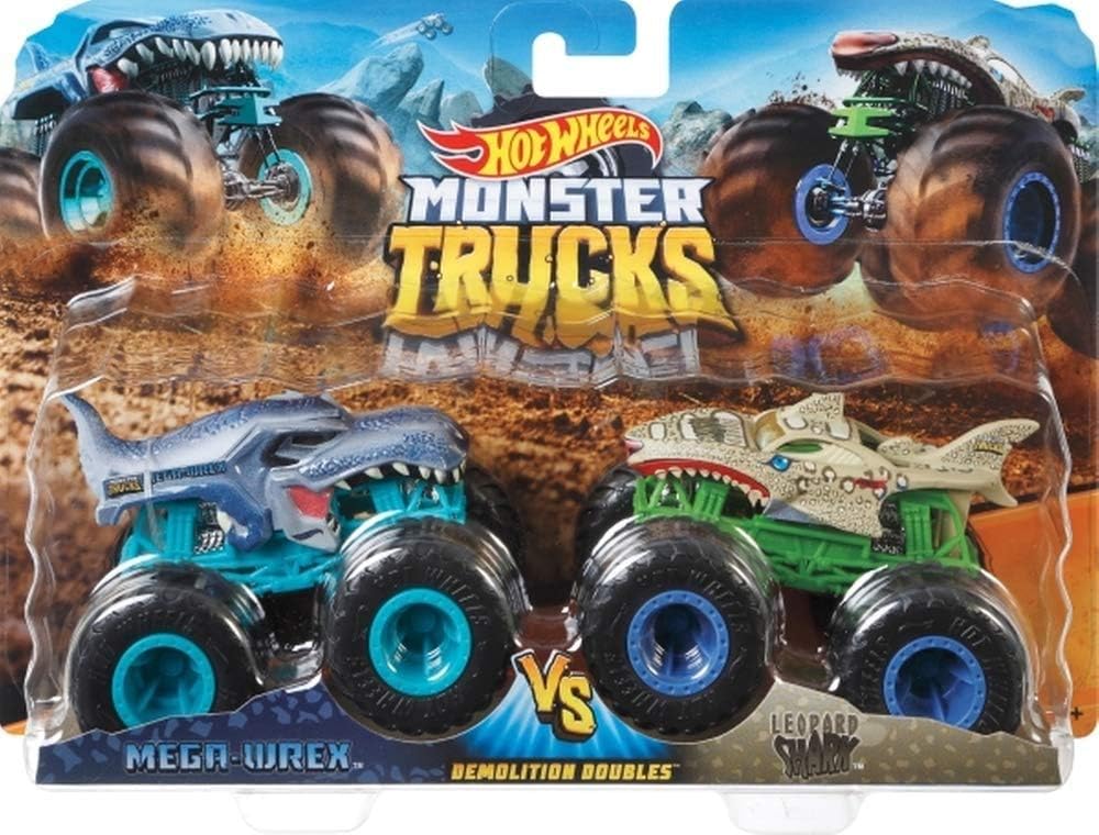 全日本送料無料 送料無料 ホットウィール Hot Wheels モンスタートラックス デモリションダブル メガwrex Vs レオパードシャーク 残りわずか Blog Jotajota Net Br