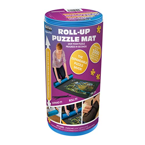 ジグソーパズル 海外製 アメリカ Buffalo Games - Roll-Up Puzzle Mat - Puzzle Saver and Assembly Accessory - Felt Mat - Fits up to 1500 Piece Puzzle - Blackジグソーパズル 海外製 アメリカ｜angelica