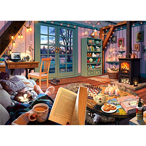 ジグソーパズル 海外製 500ピース 居心地の良いリトリート 約50x36センチ 絵画・アート Ravensburger｜angelica