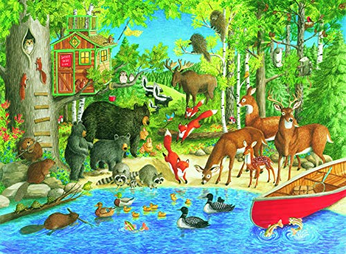 ジグソーパズル 海外製 200ピース XXL ウッドランドフレンズ ペット・動物 Ravensburger｜angelica