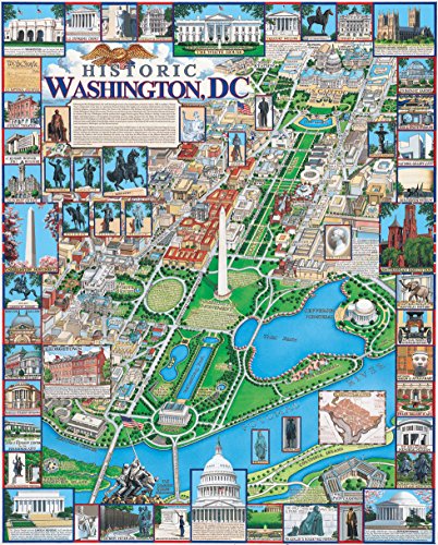 ジグソーバズル 海外製 1000ピース ワシントンDC サイズ約60&times;76センチ 絵画・アート White Mountain Puzzles｜angelica