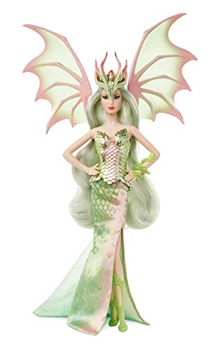 バービー バービーあやつり人形 Barbie Signature Mythical Muse Fantasy Dragon Empress Doll, 15-インチ, Collectible, with Pastel-Colored Hair and Wingsバービー バービーあやつり人形