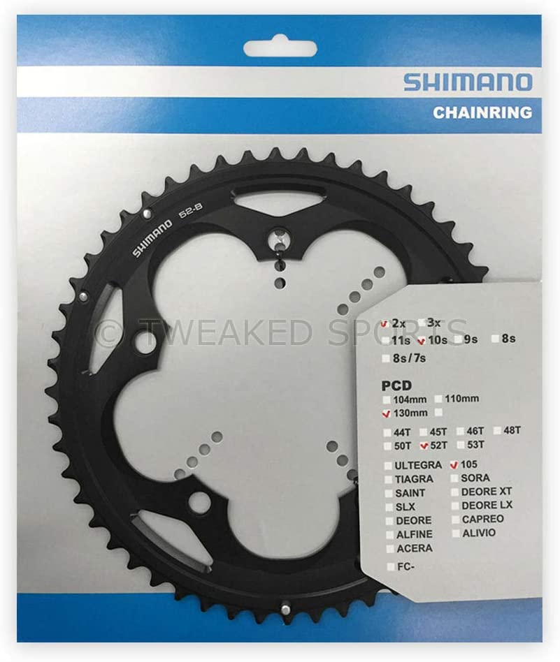 新品 チェーンリング ギア パーツ 自転車 コンポーネント Shimano 105 5700 52t 130mm 10 Speed Chainring Blackチェーンリング ギア パーツ 自転車 コンポーネントw 日本産 Www Nripost Com