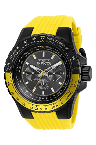 腕時計 インヴィクタ インビクタ メンズ Invicta Men's Aviator 50mm Silicone Quartz Watch, Yellow (Model: 33038)腕時計 インヴィクタ インビクタ メンズ|angelica