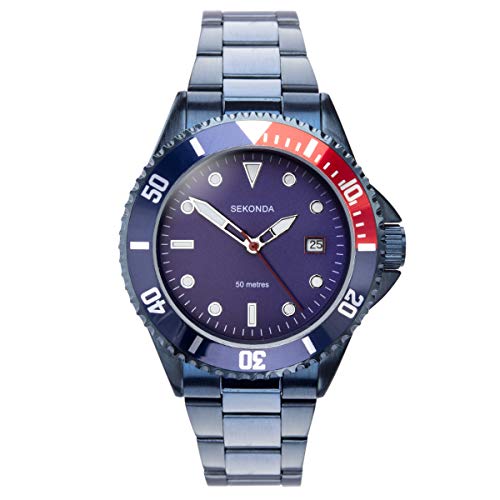 期間限定特価 腕時計 セコンダ イギリス メンズ Sekonda Mens Sports Watch With Blue Dial And Blue Stainless Steel Strap 1807腕時計 セコンダ イギリス メンズ 安いそれに目立つ Frekvencia00kft Hu