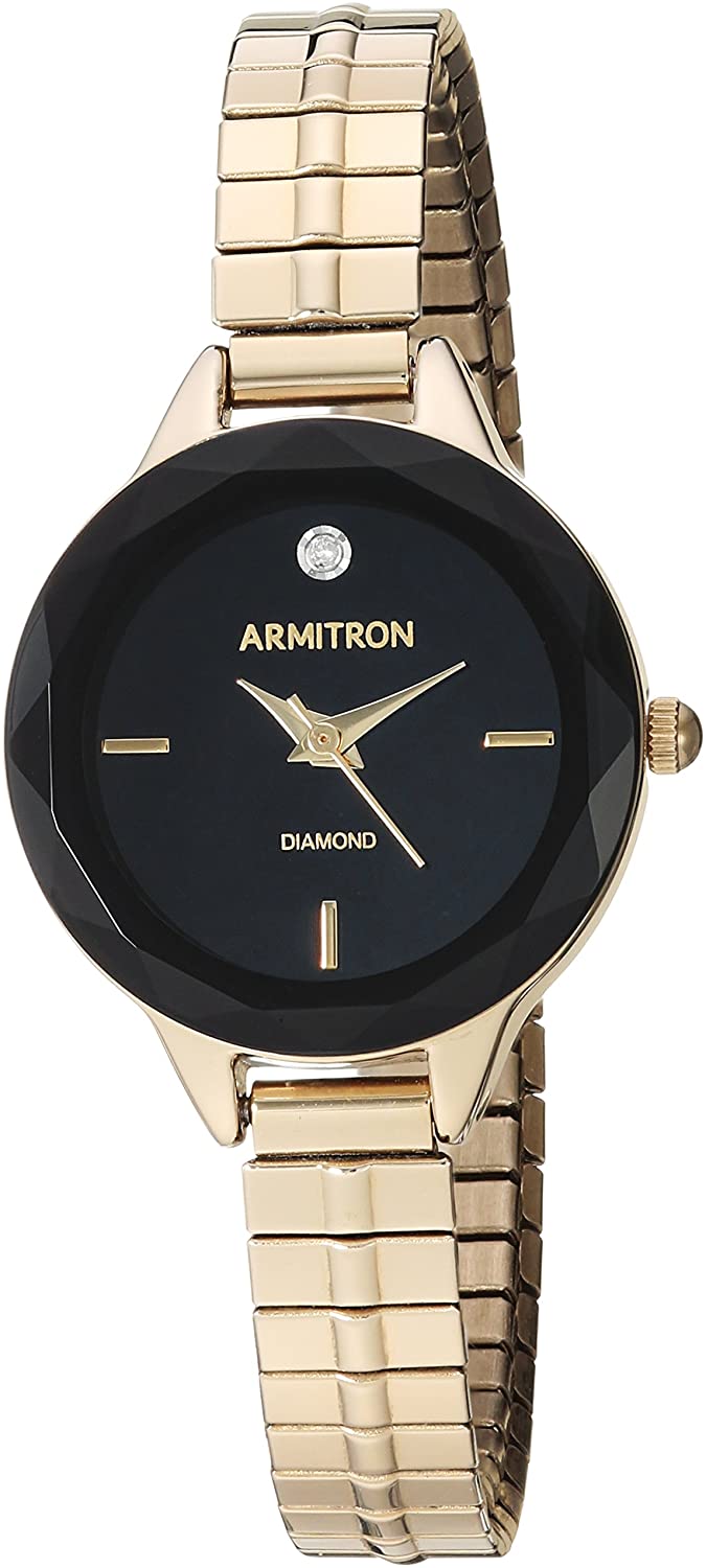 コンビニ受取対応商品 腕時計 アーミトロン レディース Armitron Women S 75 5596bkgp Diamond Accented Gold Tone Expansion Band Watch腕時計 アーミトロン レディース Angelica 日本全国送料無料 Logisticegypt Com